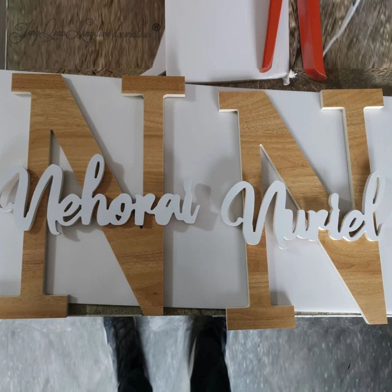 Personalized Wooden Script Name Sign for Baby Nursery & Kids Room Decor