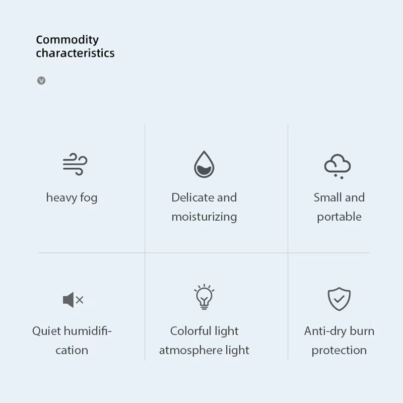 GlowMist Mini Aroma Diffuser Humidifier with LED Night Light
