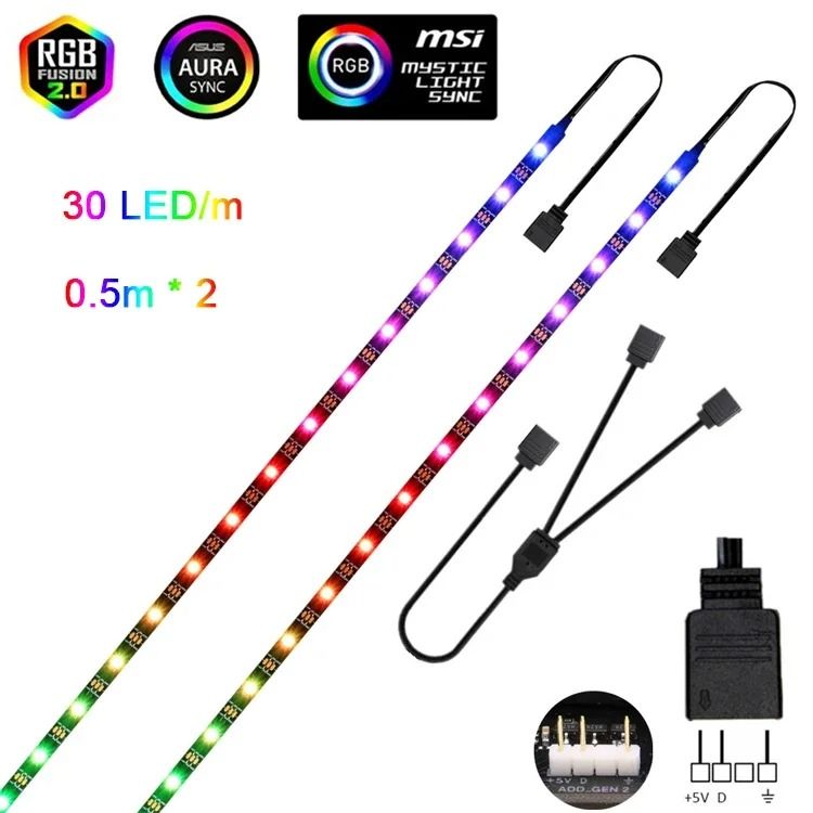 Addressable Rainbow WS2812B LED Strip Light 5V