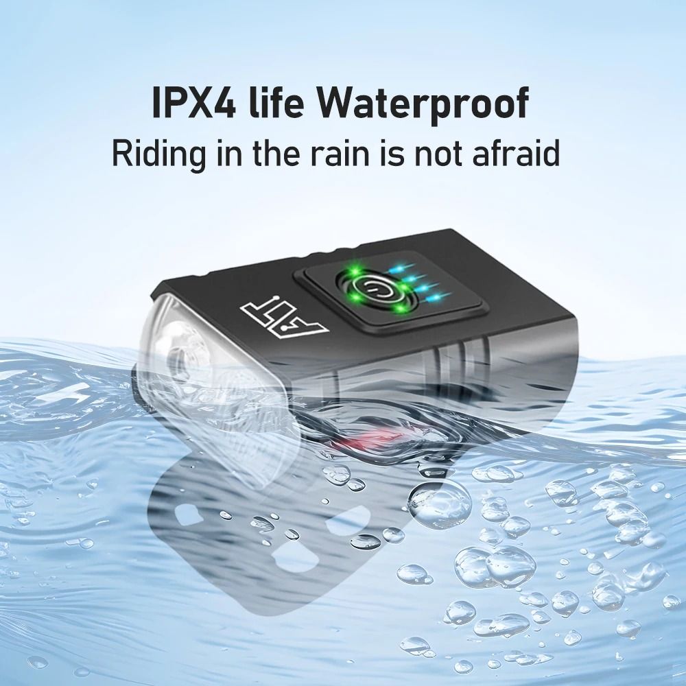 USB Rechargeable Bike Front LED Headlight with Adjustable Brightness