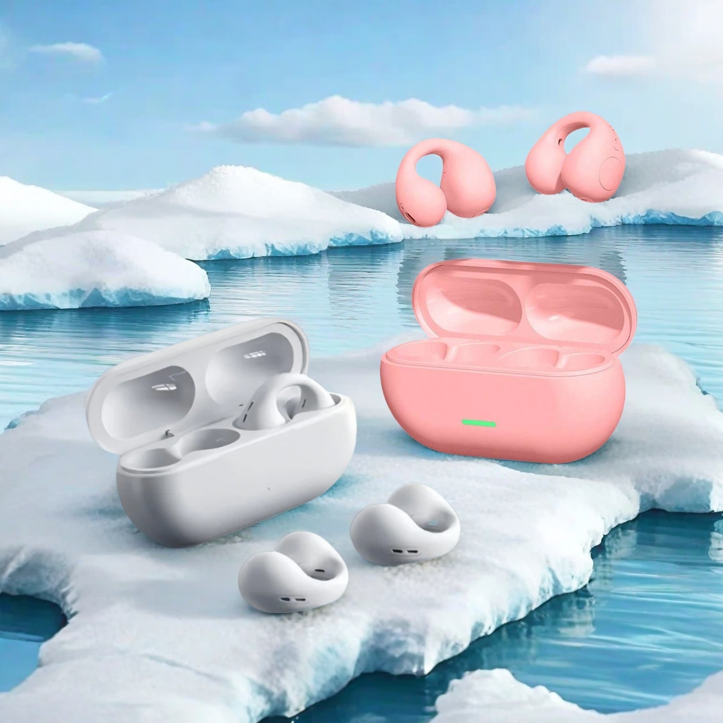 Wireless Clip Earbuds with Air Conduction Sound for Sports Calls