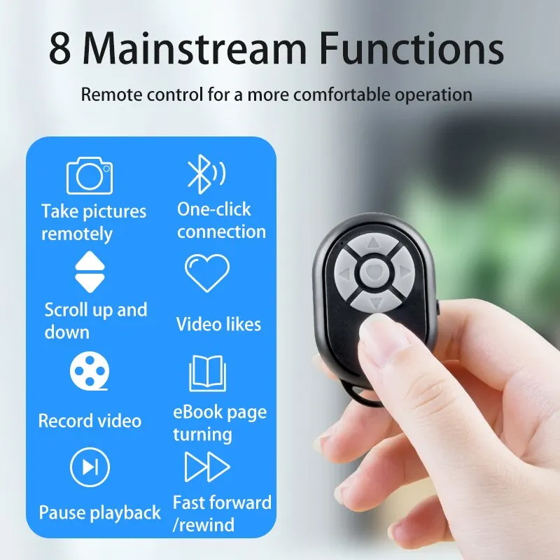 Bluetooth Selfie Stick with Remote Control & Camera Bluetooth Controller