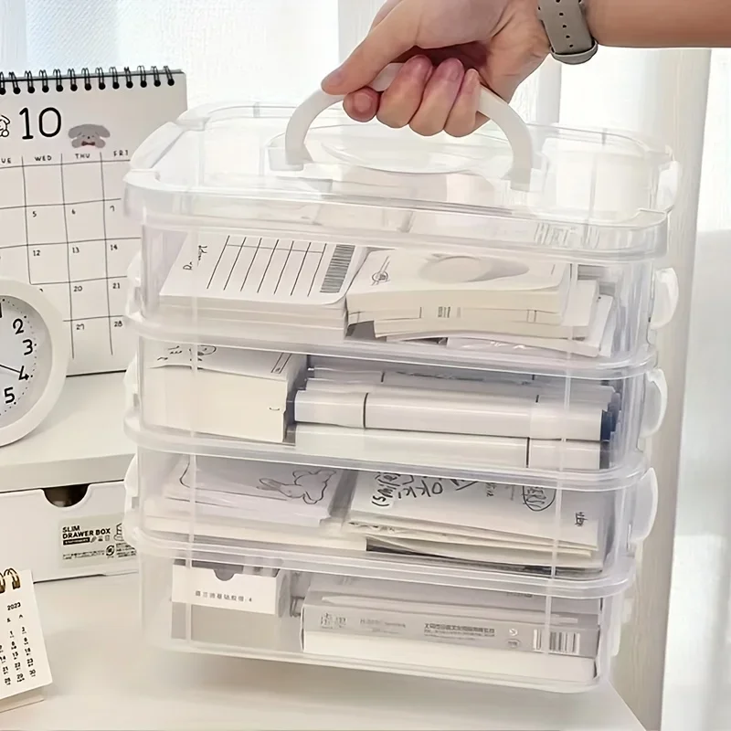 Extra Large Stackable Storage Box with Lid, Clear Plastic Organizer for Toy Building Blocks, Storage Box for Toys