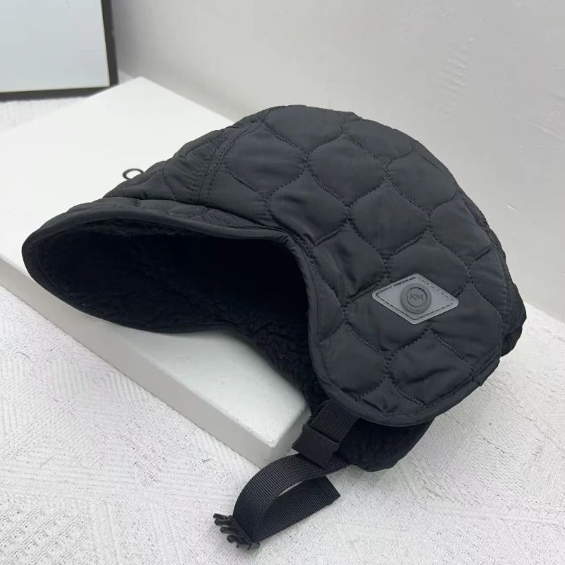 Unisex Velvet Winter Trapper Hat with Ear Flaps and Lamb Wool Lining