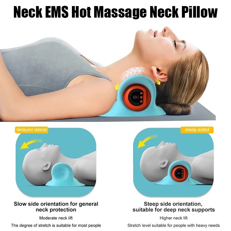 Electric Cervical Neck Stretcher and Pulse Massage Pillow