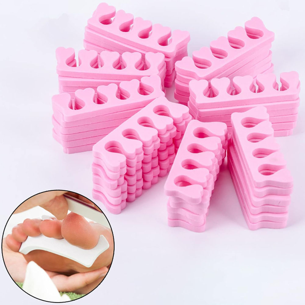 Soft Toe Separators Fingers Foots Nail Art Tools Flexible Heart Design Manicure Pedicure Foot Braces for Nail Art