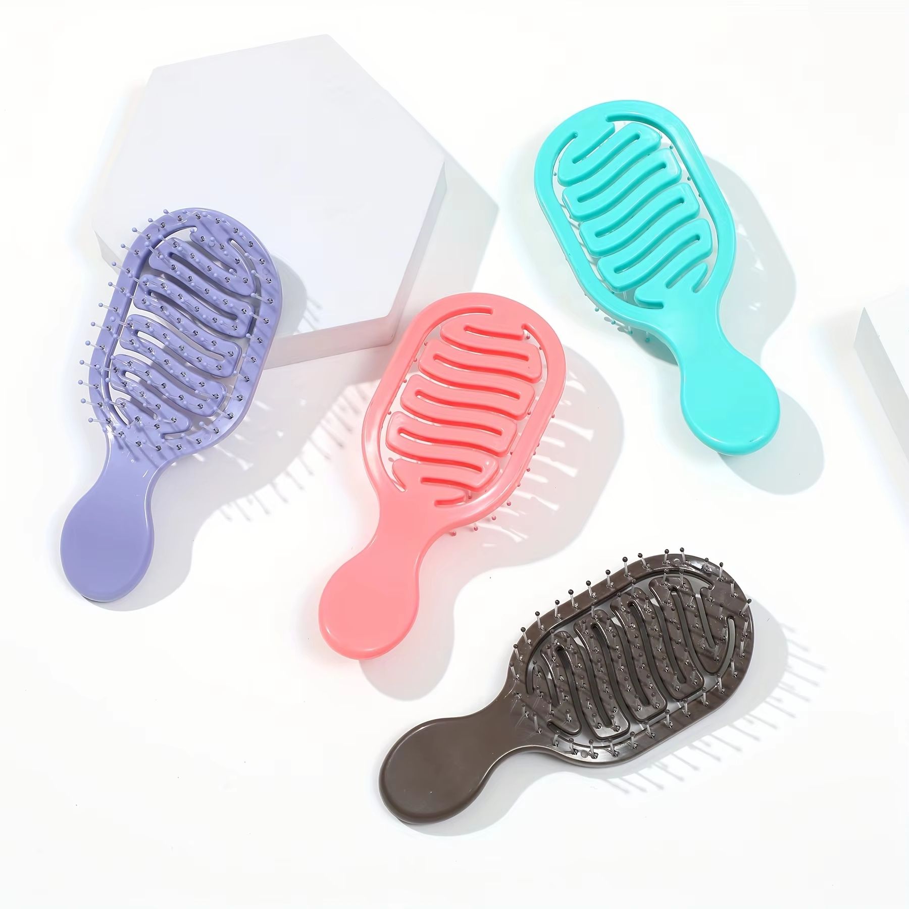 Mini Track Portable Detangling Hair Brush for Travel and Daily Styling