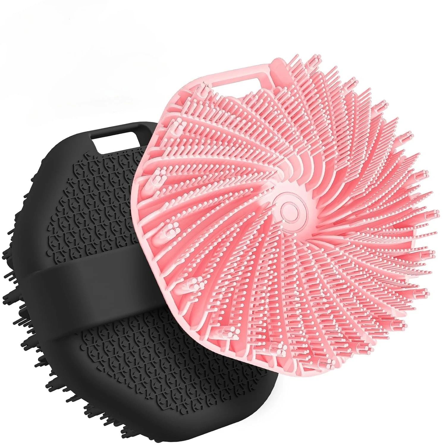Silicone Body Scrubber Shower Brush with Non Slip Hand Strap