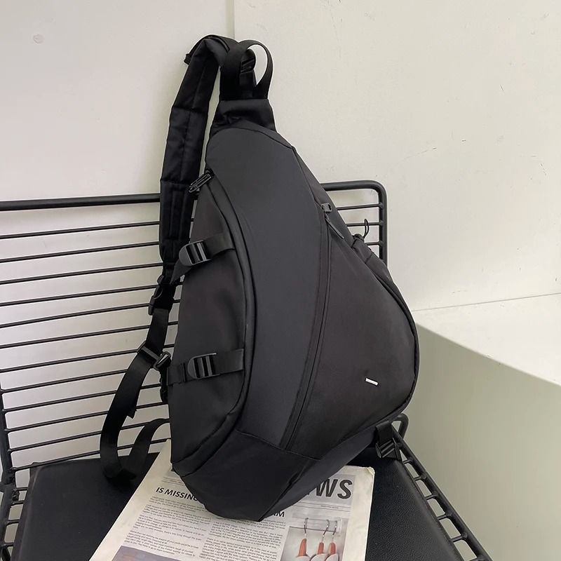 Large Capacity Sling Bag Mens Chest Bag Nylon Crossbody Travel Shoulder Student Backpack