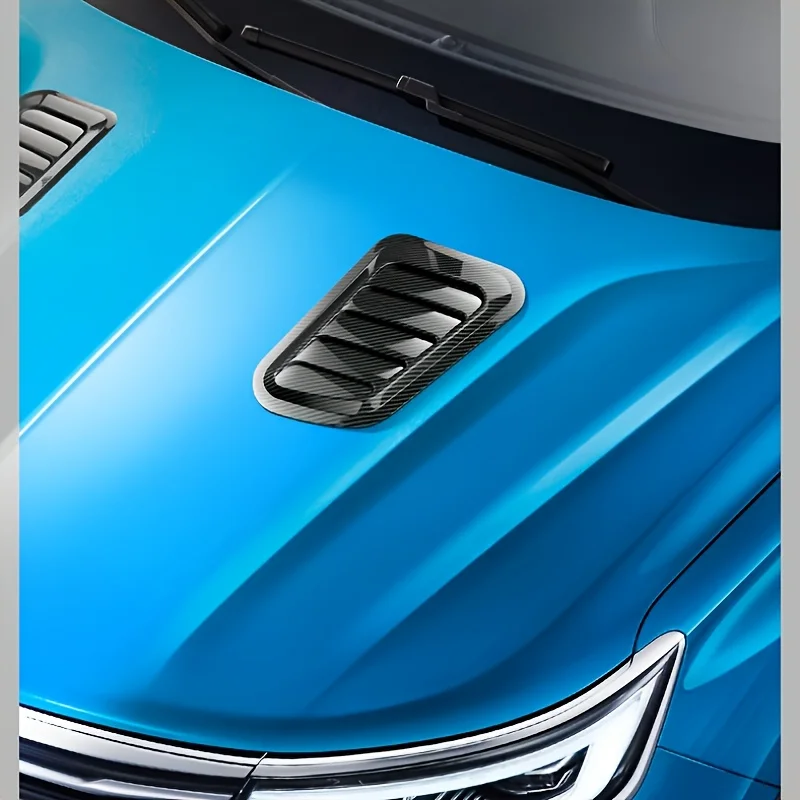 Car Universal Vent Hood Decorative Sticker, Carbon Fibre Side Vent Air Outlet