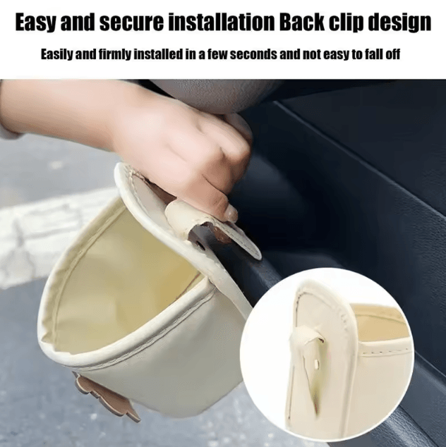 Leather Car Door Cup Holder Organizer Backseat Automotive Drink Rack Storage Bin for Vehicle Interior Accessories