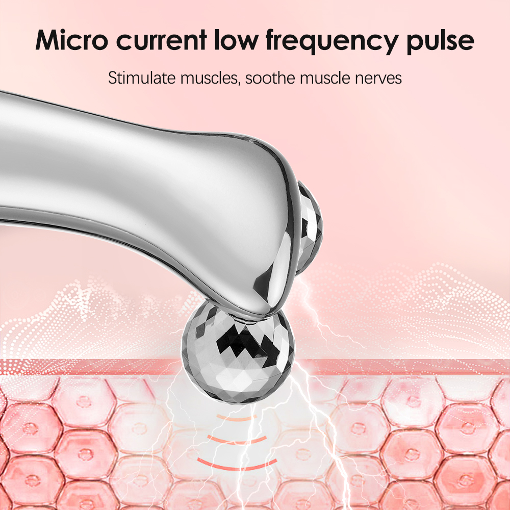 Electric Facial Slimming Roller, Micro-current Face Lift and Skin Tightening Massager