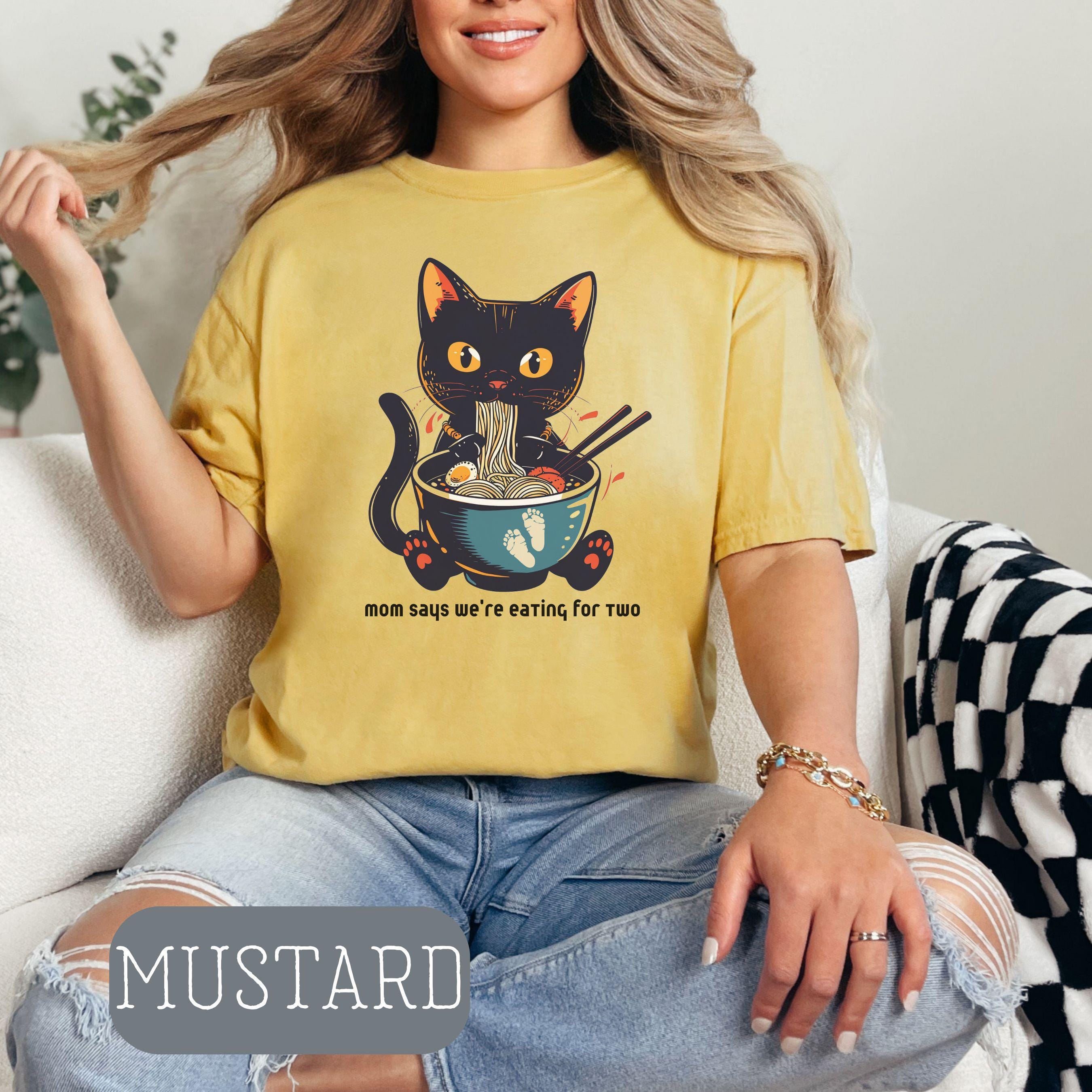 Funny Pregnancy Cat Mom Shirt Comfort Colors Maternity Tee Baby Announcement Gift