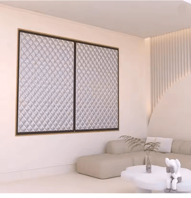 Custom Windproof Winter Curtains Zipper Sealed No Drill Insulated Window Cover