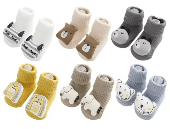 CozyGrip Cartoon Baby Non Slip Socks for Toddlers and Newborns