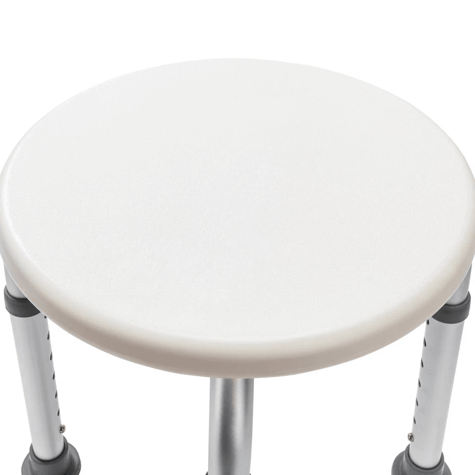 Adjustable Medical Shower Chair, Round Bath Tub Bench Stool Seat, 7-Level Height, Anti-Skid, CE & FDA Certified