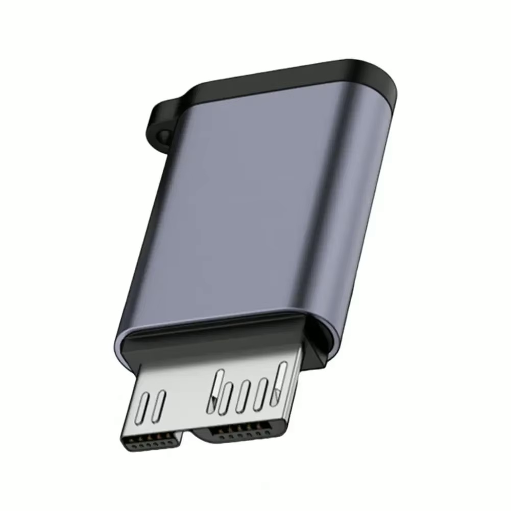 USB C 3.0 Micro B Male to Type C Female Adapter, Type-C to Micro B Connector for Laptop, External Hard Drive, Disk Box