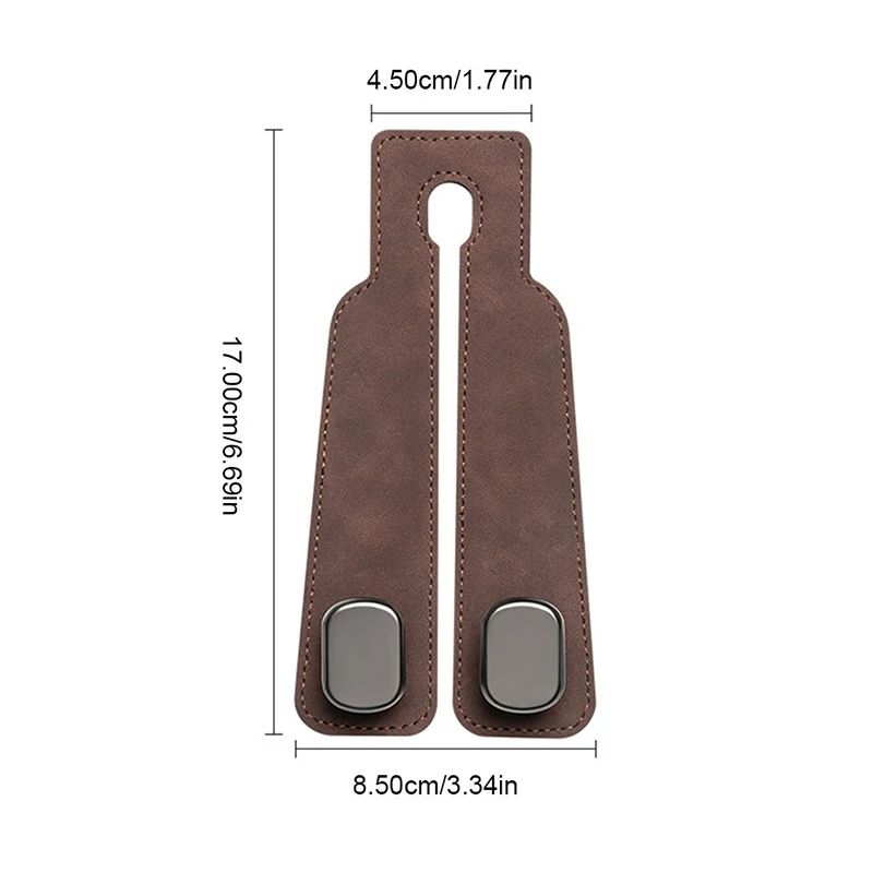 SEAMETAL Car Headrest Hook Premium Suede Alloy, Dual Rear Seat Hanging Hanger, Universal Car Hook Phone Holder