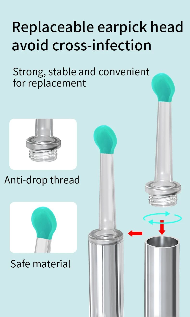 Smart Visual Ear Cleaner with Camera and 6 LED Lights Earpick