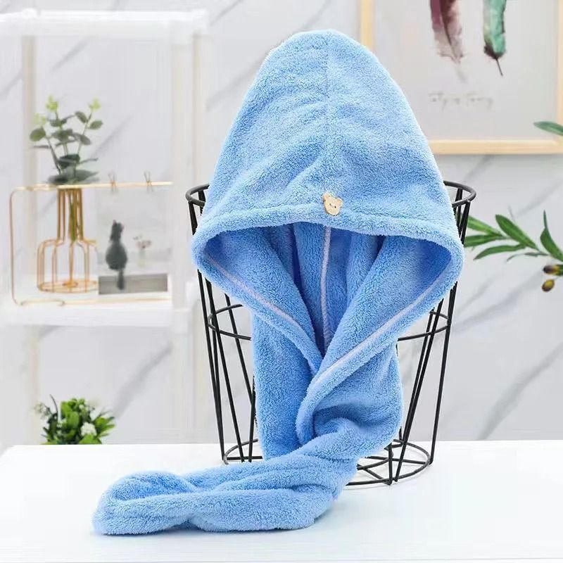 Quick Dry Microfiber Hair Towel 25x63cm Women Bath Turban Wrap