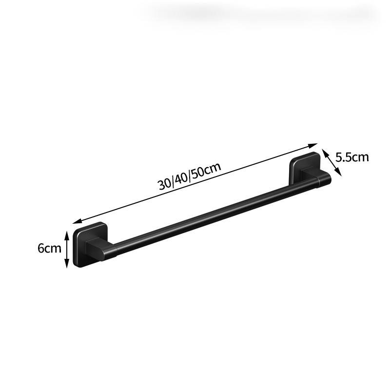 White Bathroom Towel Rack, Drill-Free Self-Adhesive Towel Holder, Space-Saving Towel Bar & Rail