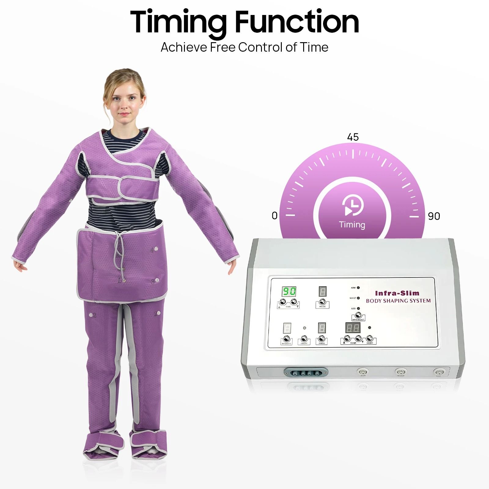 400W Pressotherapy Machine Air Compression Slimming Suit with Heating Massage