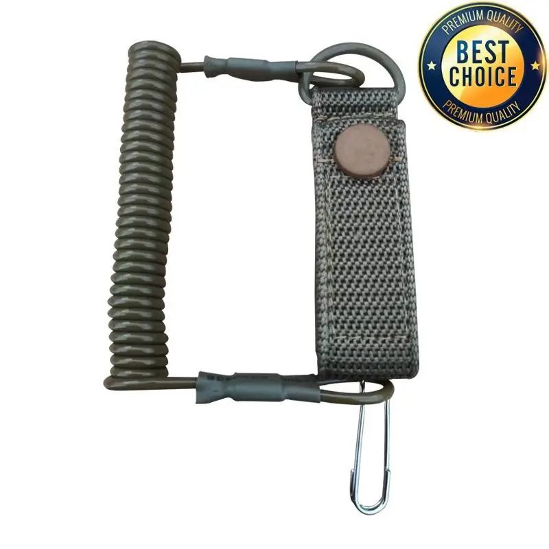 Tactical Anti Lost Elastic Lanyard Rope Spring Safety Strap