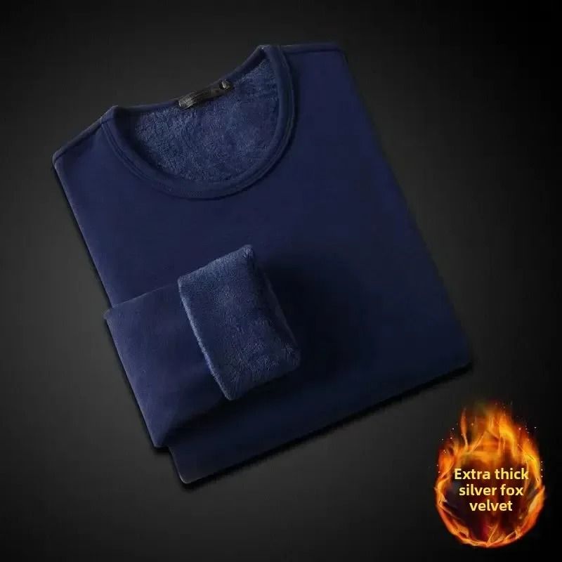 Unisex Winter Fleece Lined Long Sleeve T Shirt