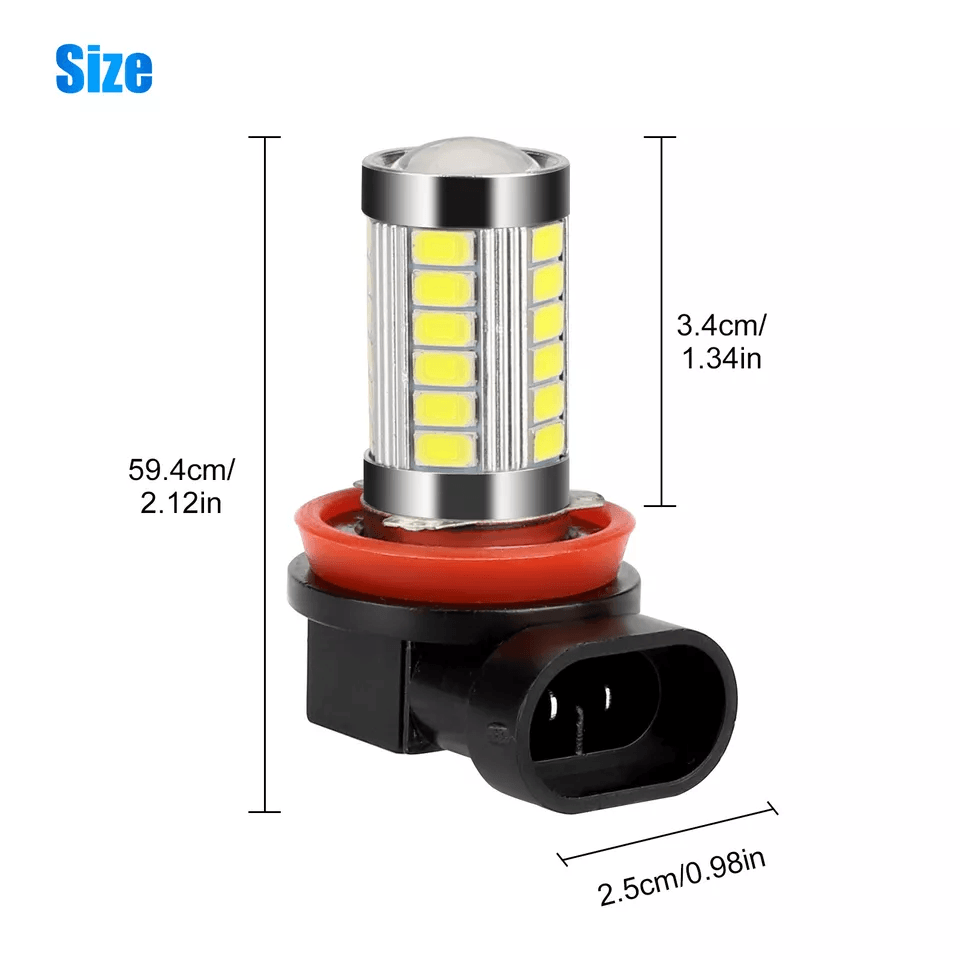 LED Fog Light Bulb 6500K White Anti-Fog Bright Driving Lamp