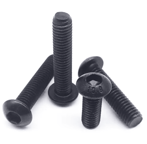 Black ISO7380 Button Head Screws – Grade 10.9 Hex Socket Allen Bolts (M1.6–M8)