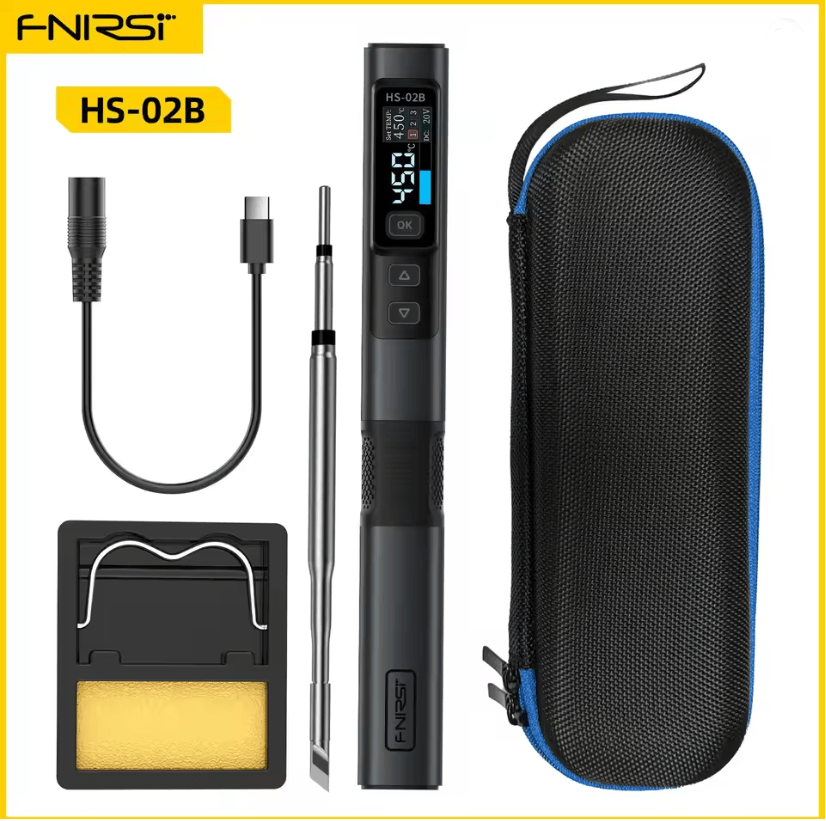 FNIRSI HS02 Smart Soldering Iron 100W with Adjustable Temperature and PD QC Fast Charging