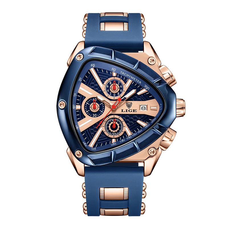 Luxury Waterproof Mens Quartz Watch with Large Dial