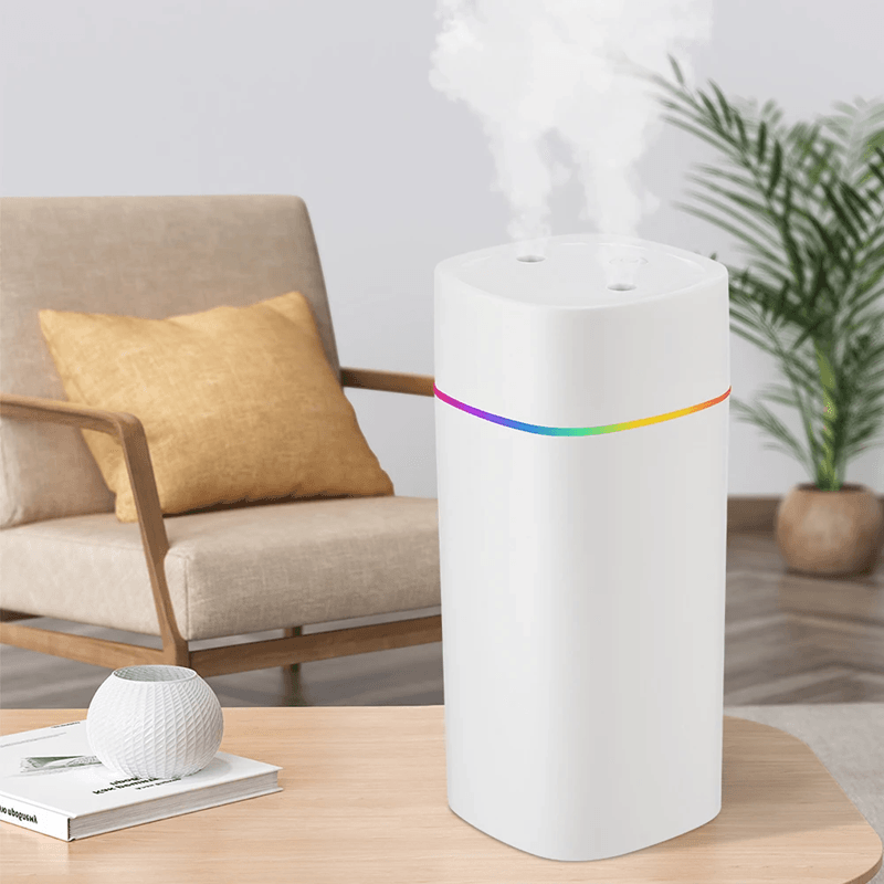 GlowMist 600ML USB Cool Mist Humidifier & Essential Oil Diffuser with Night Light