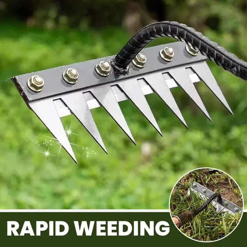 Carbon Steel Garden Hand Rake – Heavy-Duty Agricultural Weeding & Scarifying Tool