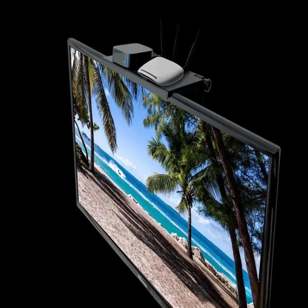Adjustable TV Screen Top Storage Shelf and High-Performance Computer Desktop Display Stand