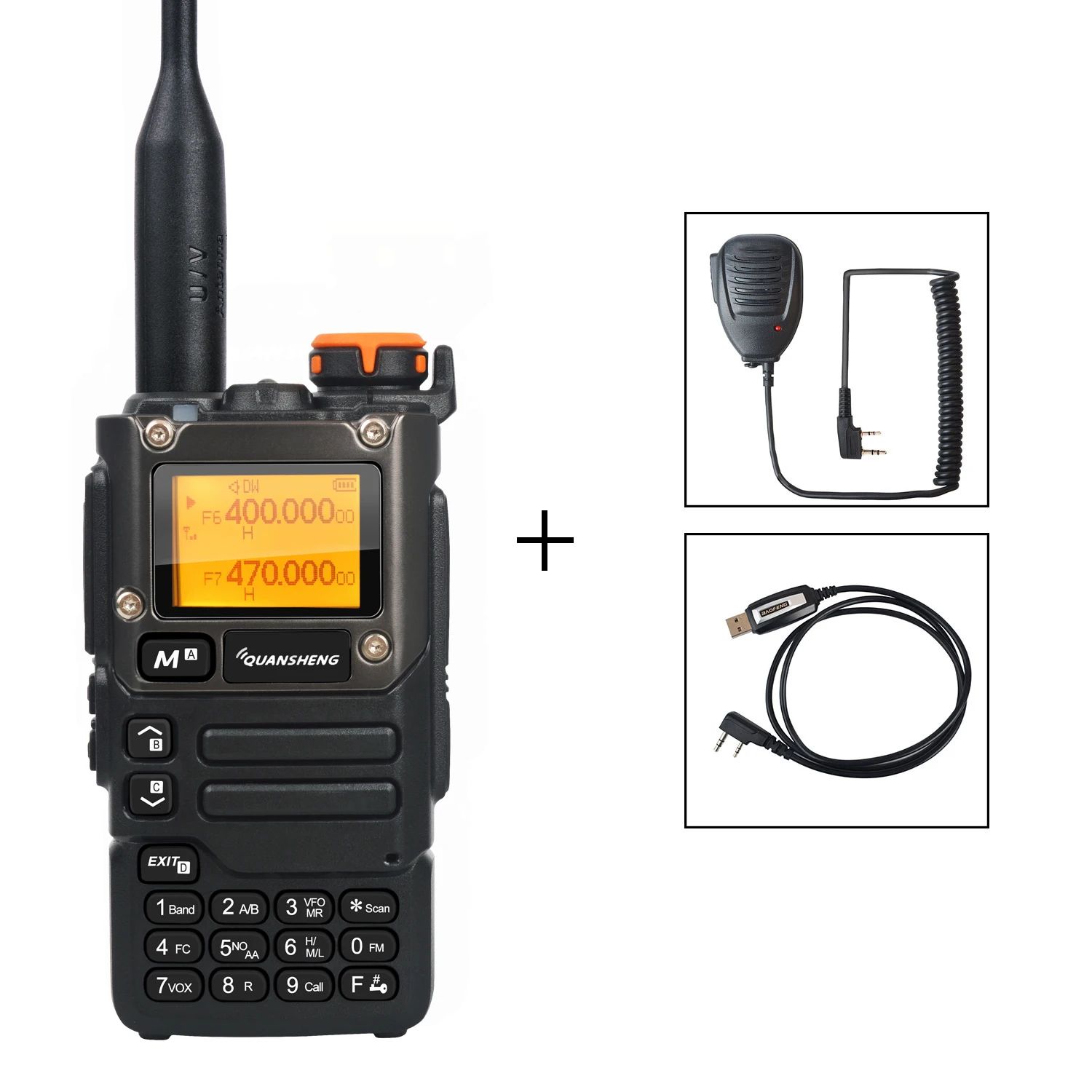 Quansheng UV-K5(8) Multi-Band Two-Way Radio with Air Band Receive, DTMF & Fast Frequency Scan