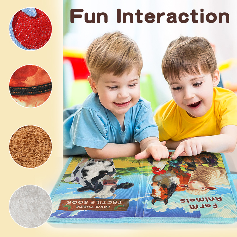 Interactive 3D Children's Cognitive Books, Animal Farm Touch & Learn Educational Books