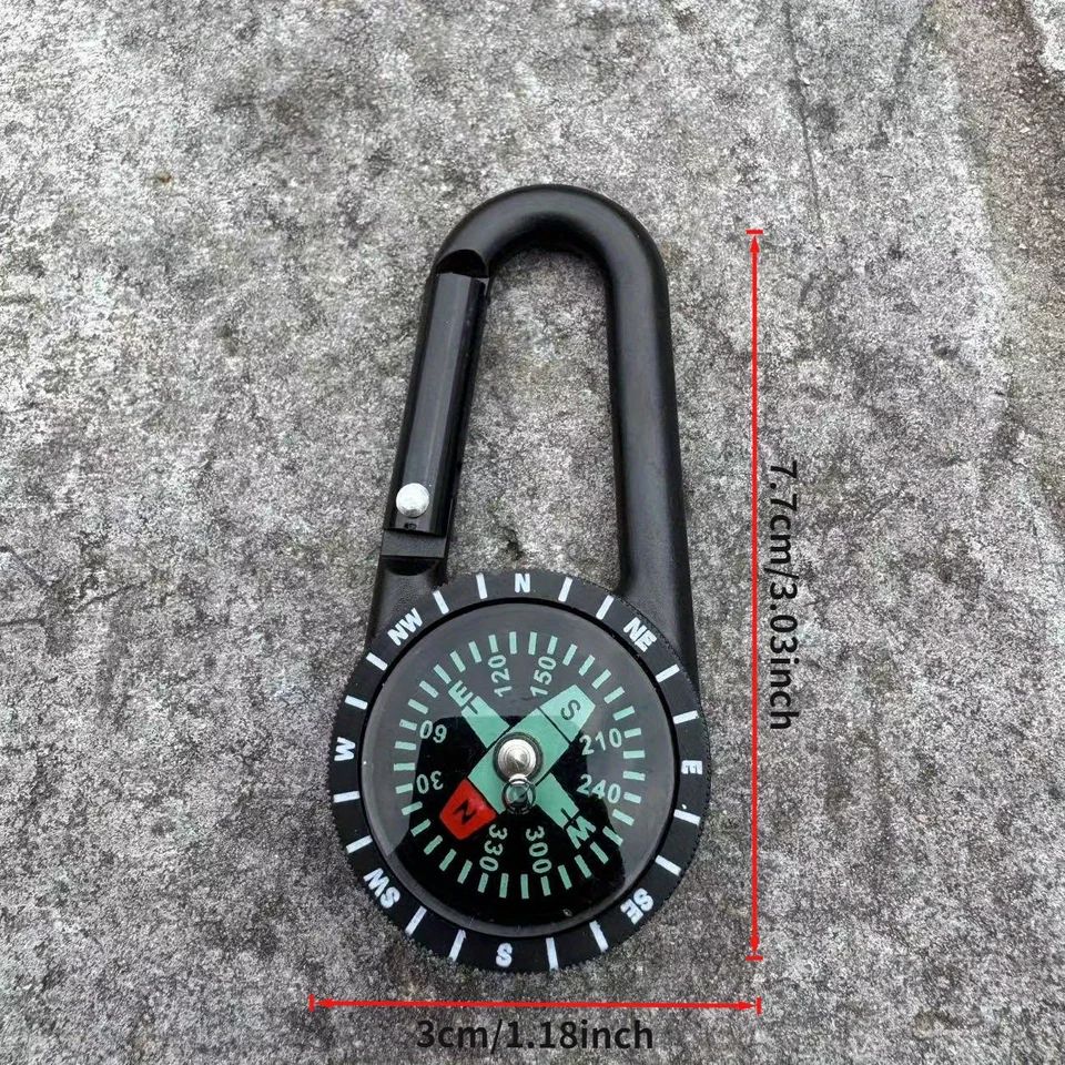 Portable Mini Compass Keychain for Hiking and Outdoor Survival Navigation