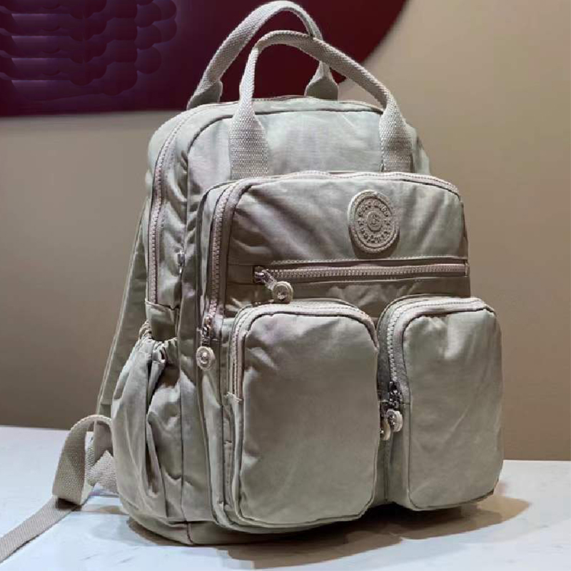 Waterproof Nylon Laptop Backpack for Women Multi Pocket Travel School Bag