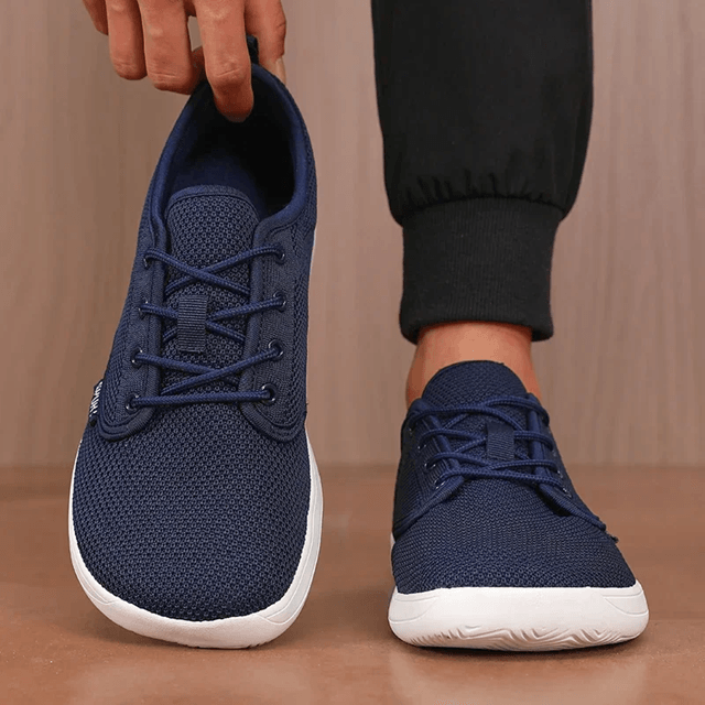 AirExpand Wide Toe Knitted Mesh Walking Shoes for Men