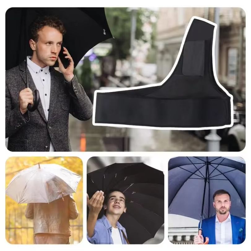 FreeHand Adjustable Umbrella Holder Strap – Wearable Hands-Free Sun & Rain Shield