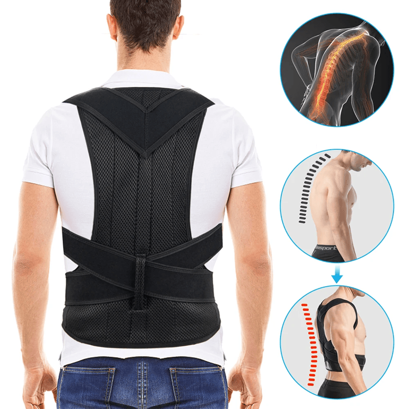 Adjustable Posture Corrector Back Brace Lumbar Support Belt for Spine Alignment