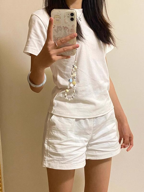 White Shorts For Women, Elegance Women Shorts, High Waisted A Line Slim Casual Hot Girl Straight Pants