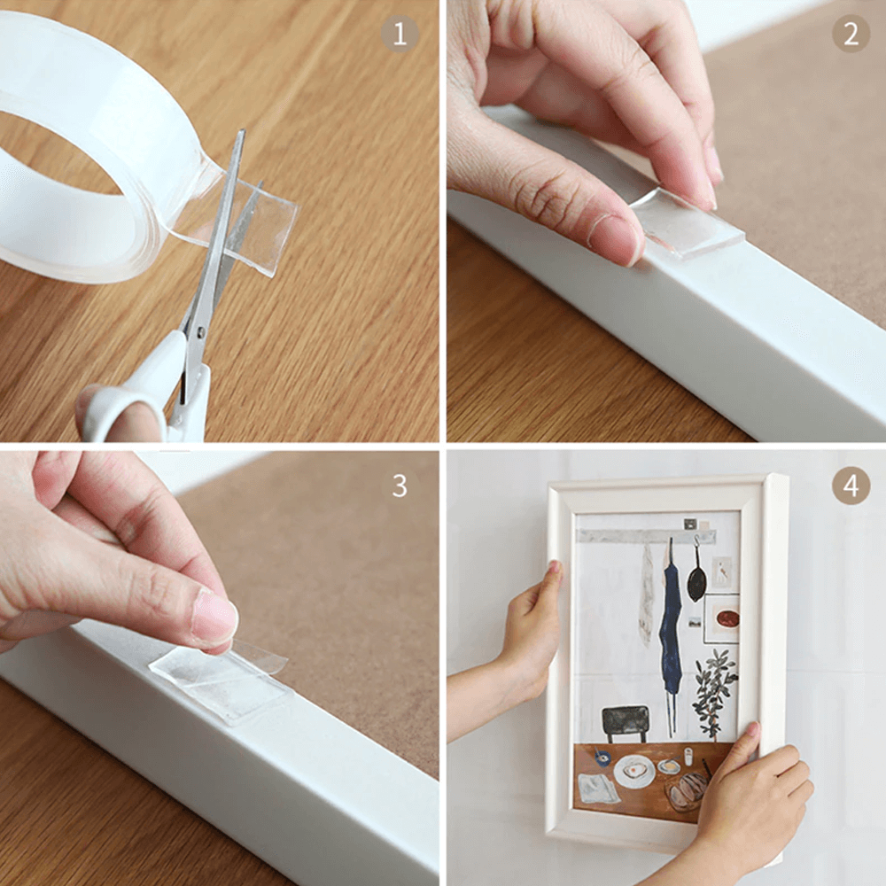 Transparent Nano Tape | Double-Sided Magic Adhesive Tape | Traceless Nano Magic Tape | Reusable Mounting Sticky Tape