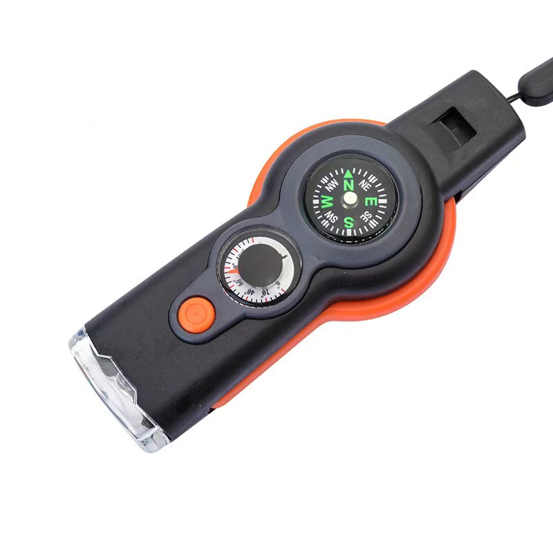 Emergency Survival Whistle with Compass and LED Light