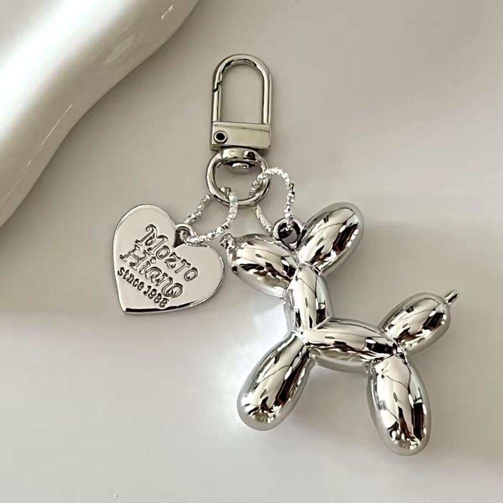 Cute Balloon Dog Keychain Cartoon Couple Keyring Car Charm Gift