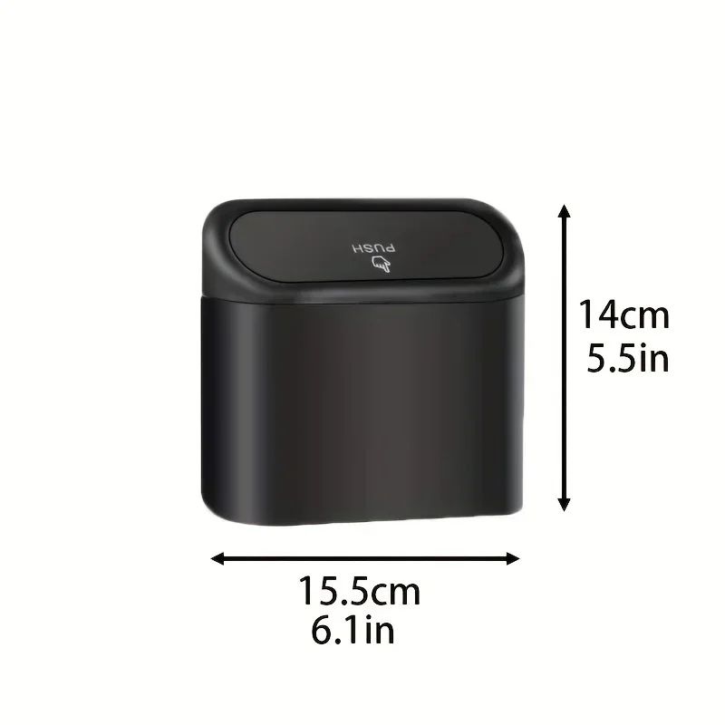 Leak-Proof Car Trash Can with Lid Mini Garbage Bin and 300 Bags