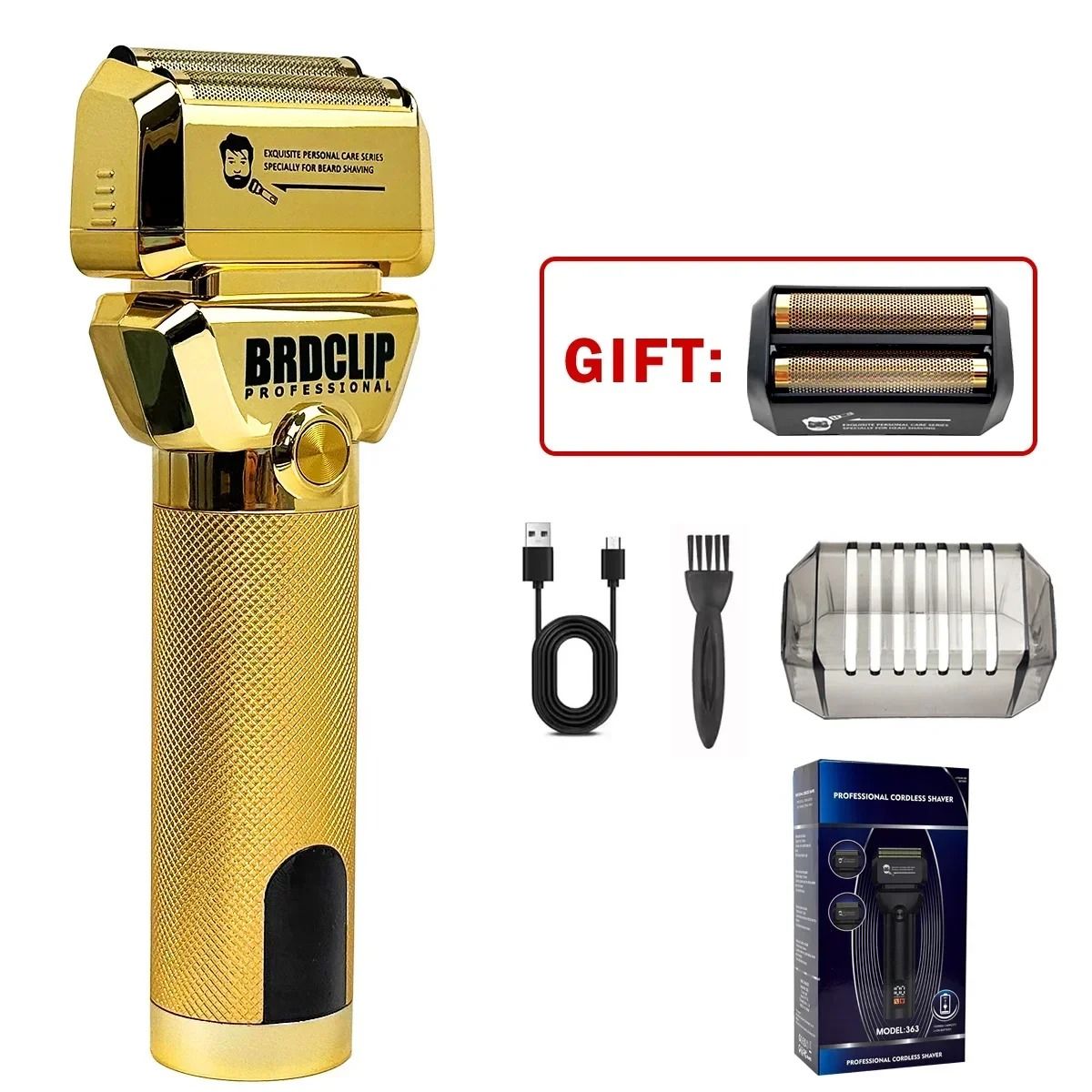 BRDCLIP 363 7000RPM Double Ring Reciprocating Shaver with LED Display