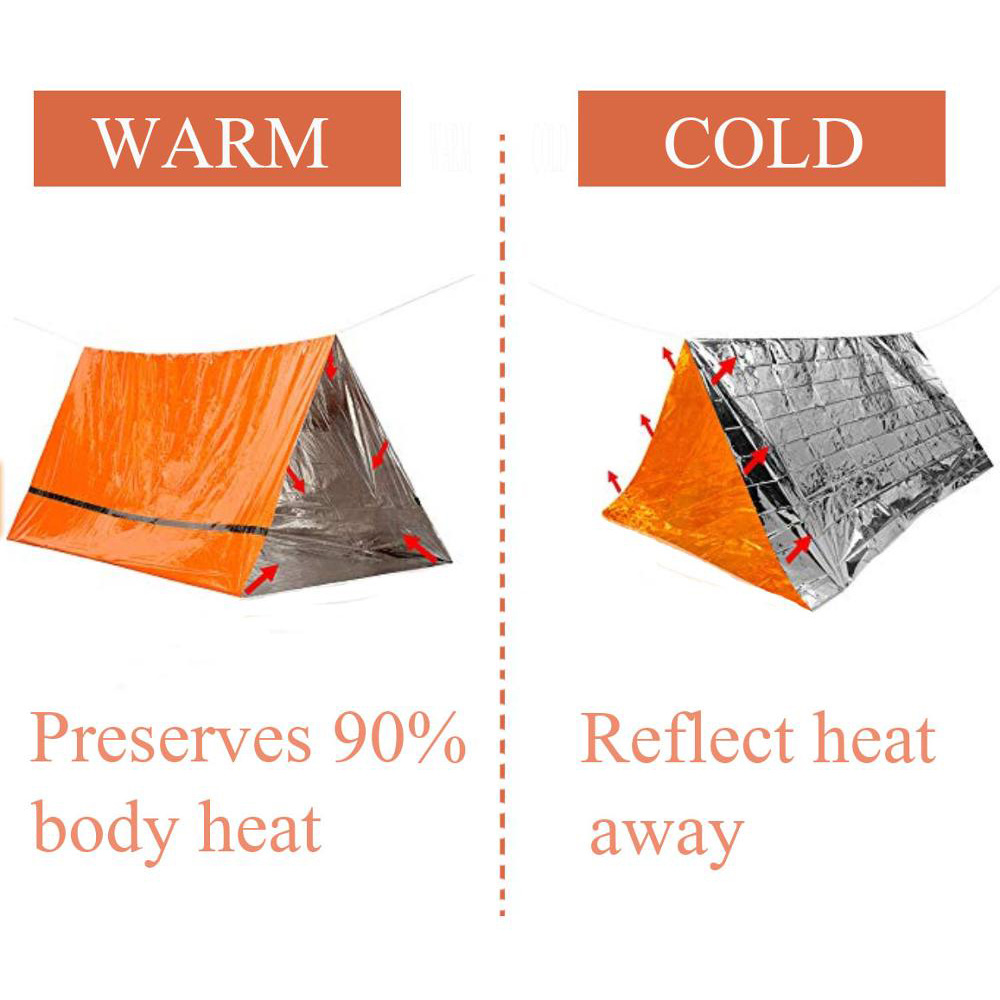 Emergency Shelter Bivy Tent Kit  Waterproof Mylar Tube Tent, Thermal Blanket & Sleeping Bag for Survival and Outdoor Us