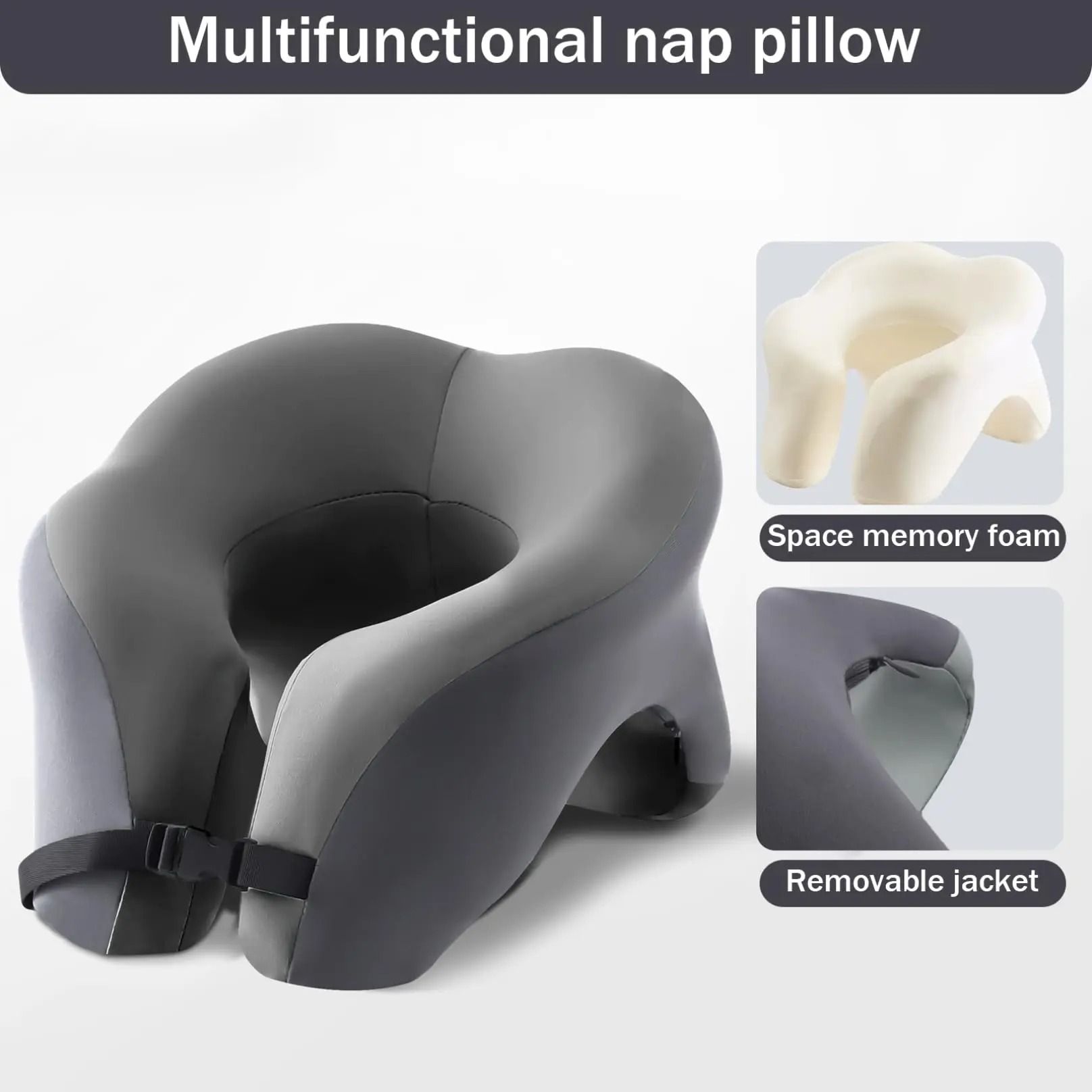 High-Fidelity 2-in-1 Face Down Travel Pillow